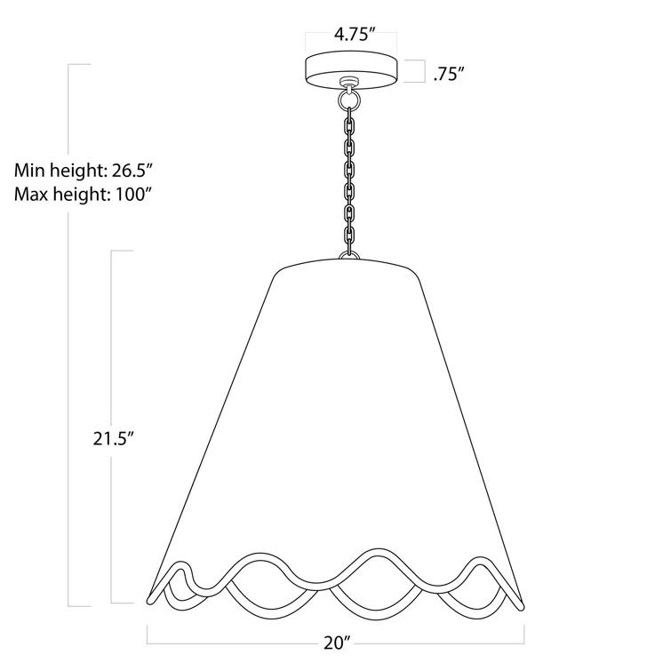 Summer Outdoor Pendant Light by Regina Andrew - Natural / 20"Dia