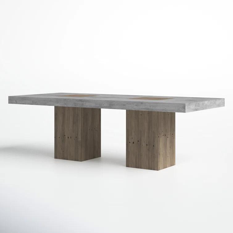 Two-Toned Reclaimed Wood Rectangle Dining Table (94")