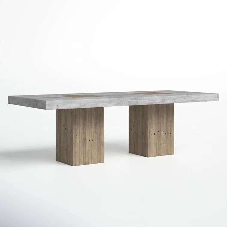 Two-Toned Reclaimed Wood Rectangle Dining Table (94")