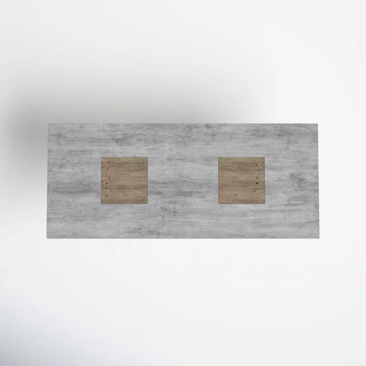 Two-Toned Reclaimed Wood Rectangle Dining Table (94")