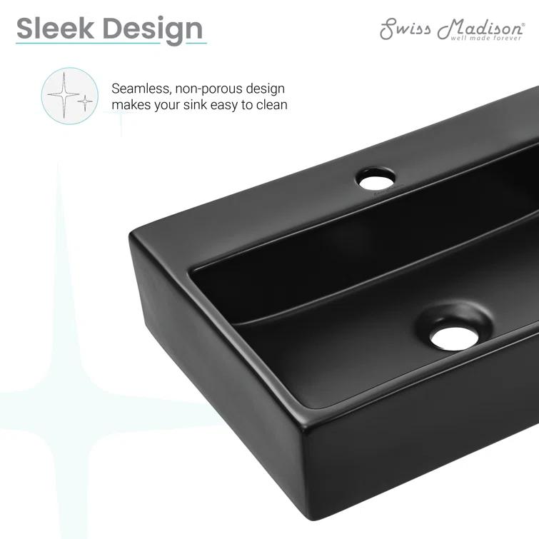 Claire 20 Rectangle Ceramic Vessel Sink