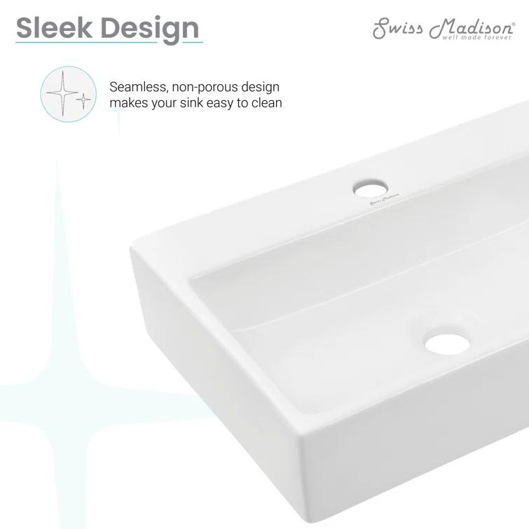 Claire 20 Rectangle Ceramic Vessel Sink