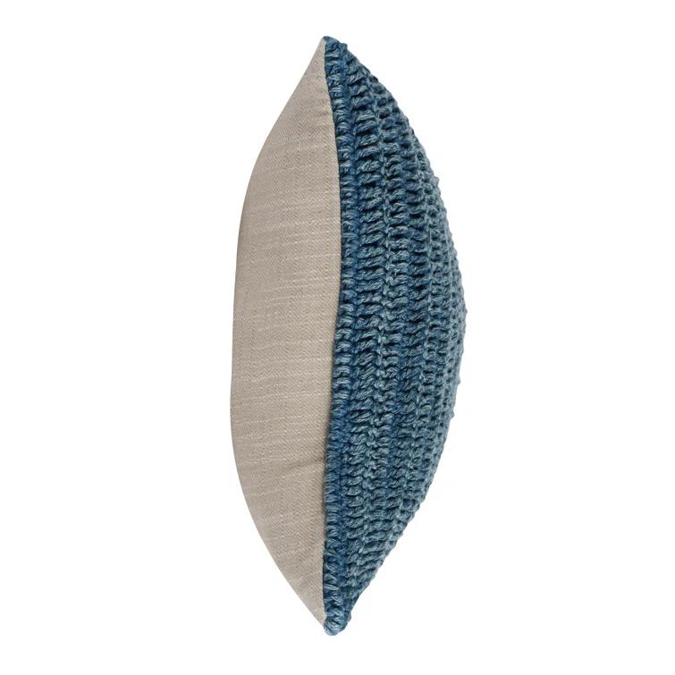 Nakeya Knitted Linen Throw Pillow