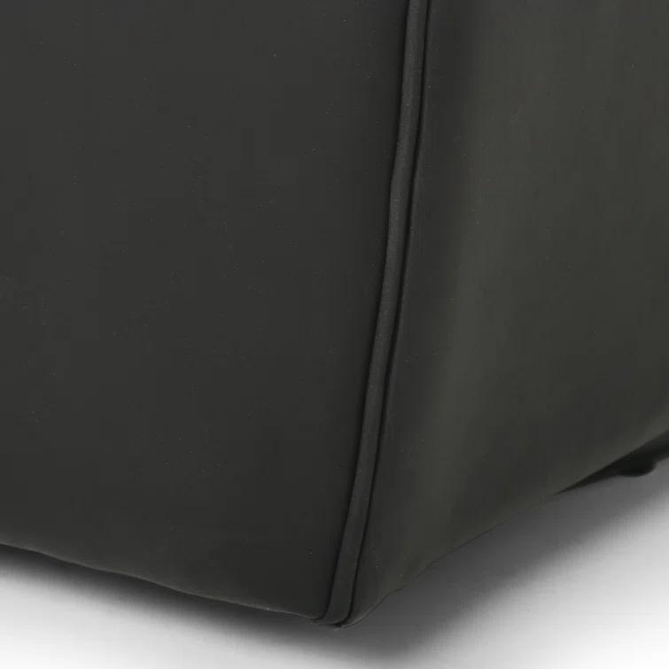 Heirloom Black Leather Swivel Barrel Chair