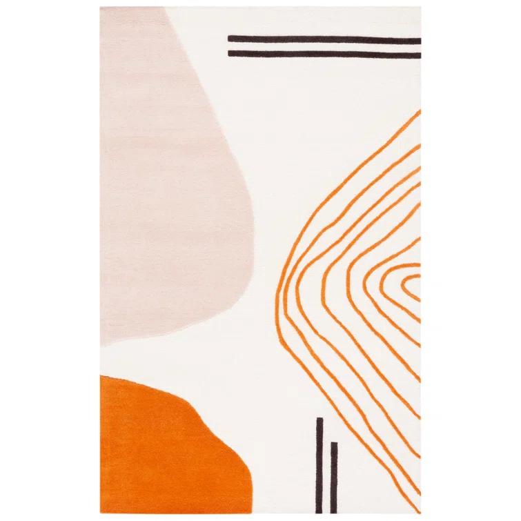 Rodeo Drive RD860 Hand Tufted Accent Rug - Ivory/Rust - 2'x3' - Safavieh.