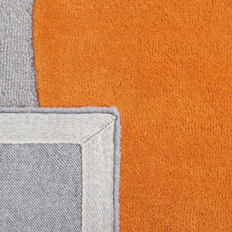 Rodeo Drive RD860 Hand Tufted Indoor Accent Rug - 2'3"x4' - Grey/Rust - Safavieh