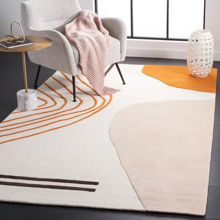Rodeo Drive RD860 Hand Tufted Accent Rug - Ivory/Rust - 2'x3' - Safavieh.