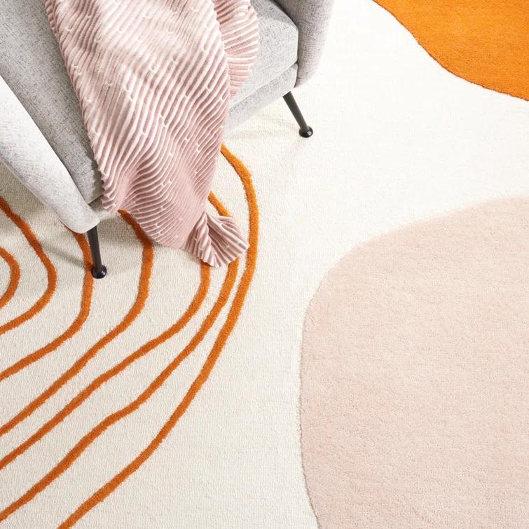 Rodeo Drive RD860 Hand Tufted Accent Rug - Ivory/Rust - 2'x3' - Safavieh.