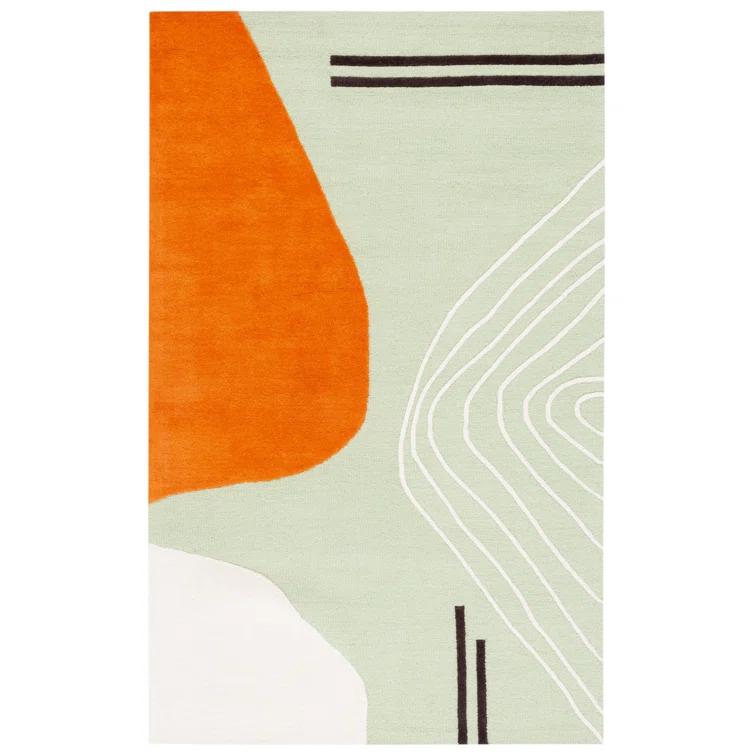 Rodeo Drive RD860 Hand Tufted Area Rug - Green/Rust - 8'x10' - Safavieh.