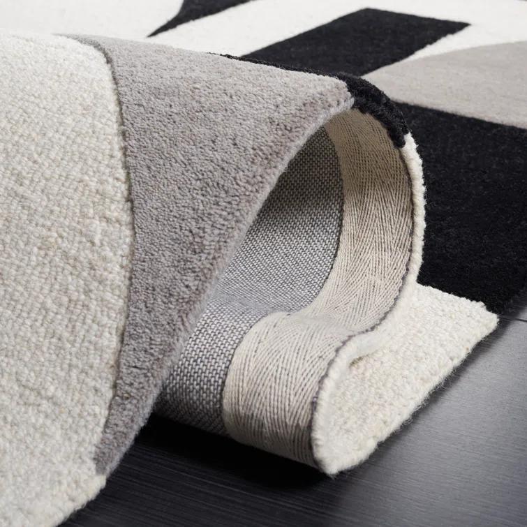 Rodeo Drive RD856 Hand Tufted Area Rug - Grey/Black - 3'x5' - Safavieh.