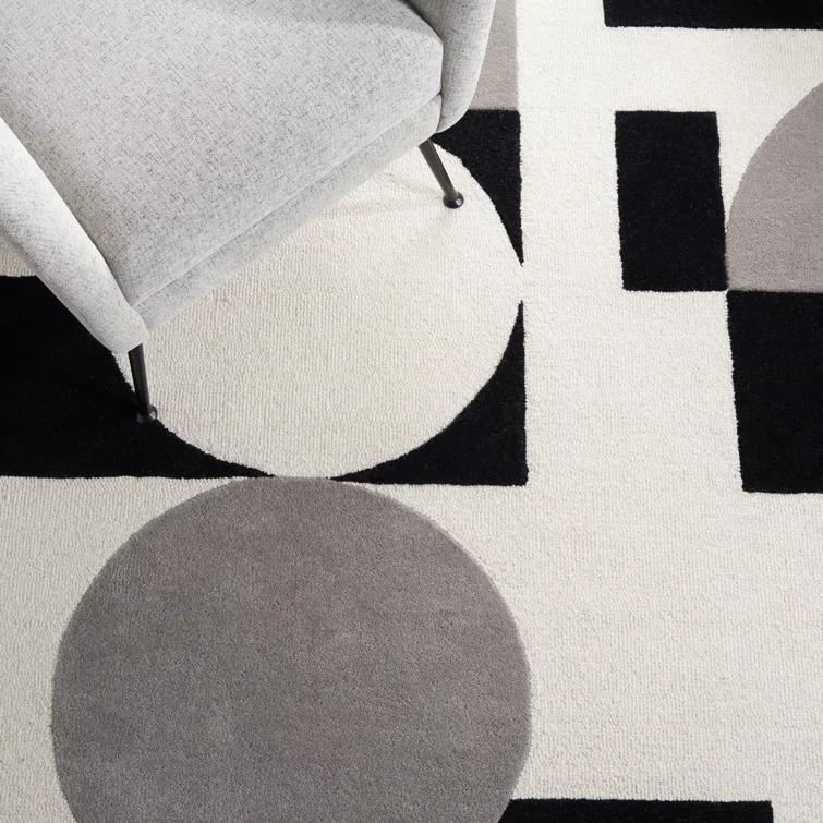 Rodeo Drive RD856 Hand Tufted Area Rug - Grey/Black - 3'x5' - Safavieh.