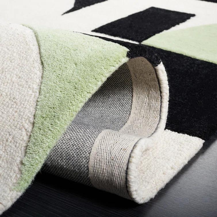 Rodeo Drive RD856 Hand Tufted Area Rug - Green/Black - 8'x10' - Safavieh.