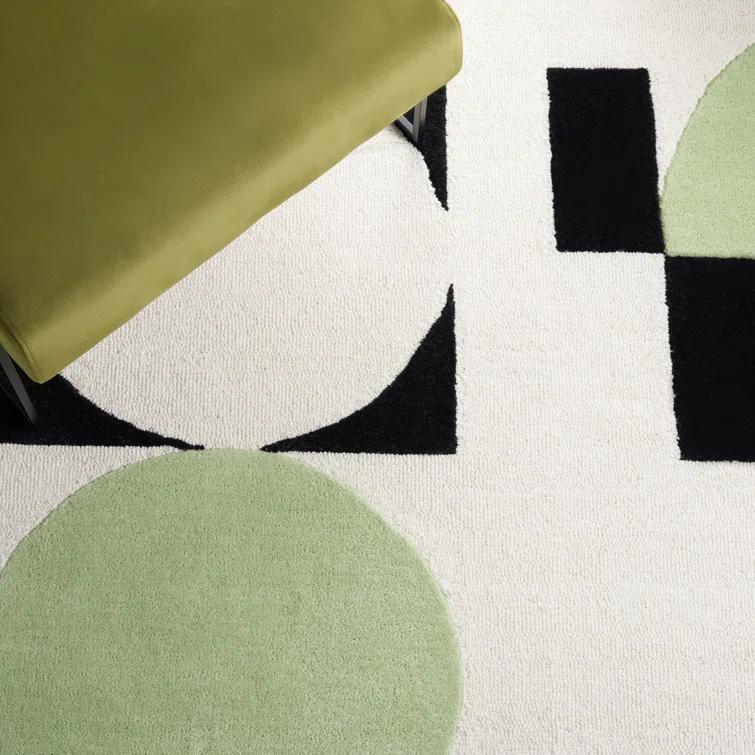 Rodeo Drive RD856 Hand Tufted Area Rug - Green/Black - 8'x10' - Safavieh.
