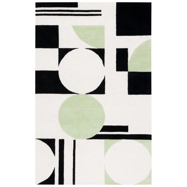 Rodeo Drive RD856 Hand Tufted Area Rug - Green/Black - 8'x10' - Safavieh.