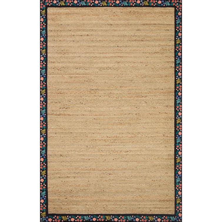 Rifle Paper Co. x Loloi Costa COS-01 Wildwood Natural/Black Area Rug