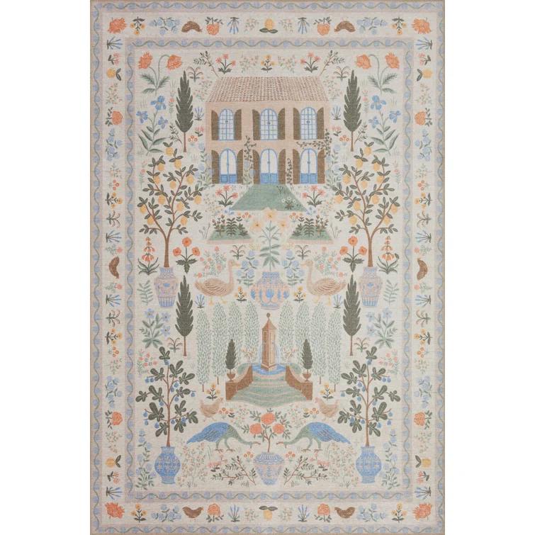 Rifle Paper Co. x Loloi Menagerie MEN-03 Camont Cream Rug