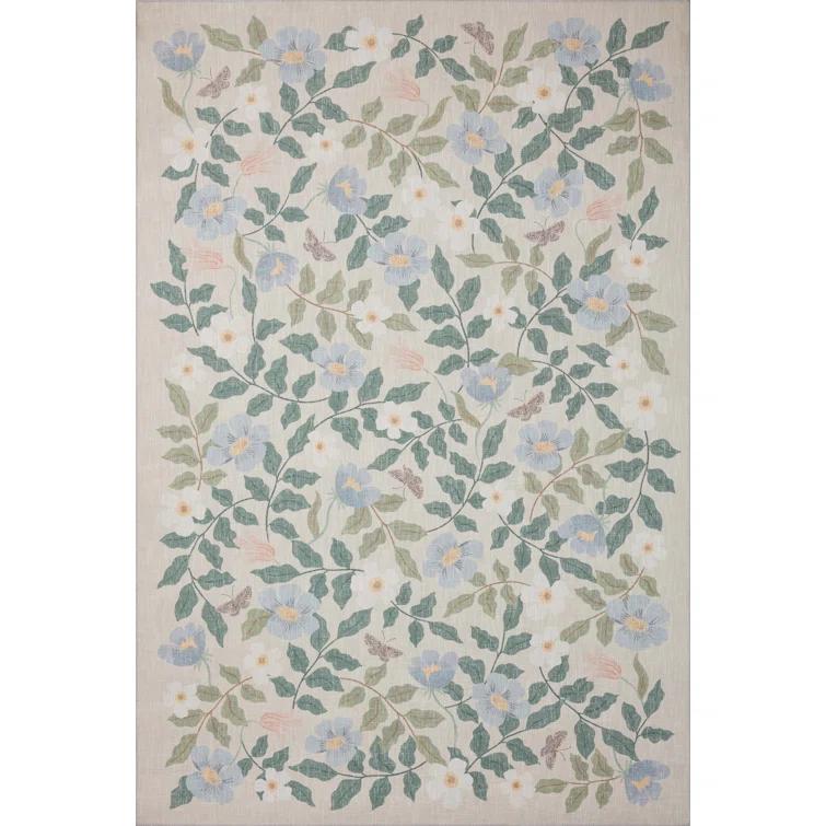 Rifle Paper Co. x Loloi Cotswolds COT-02 Primrose Sand Rug