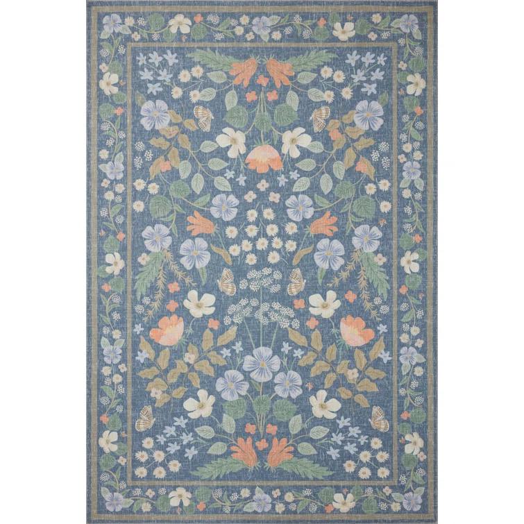 Rifle Paper Co. x Loloi Cotswolds COT-03 Willow Indigo Rug