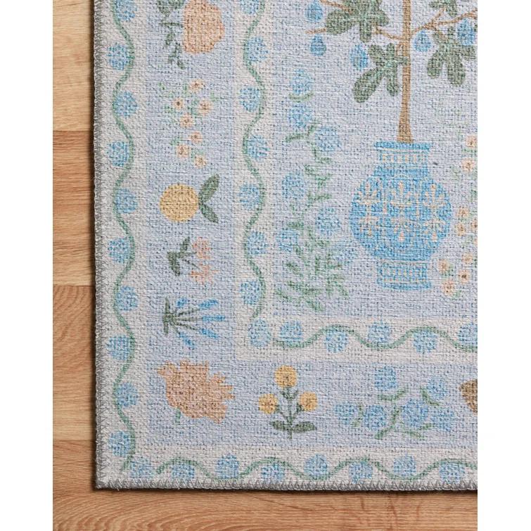Rifle Paper Co. x Loloi Menagerie MEN-03 Camont Lt. Blue Rug