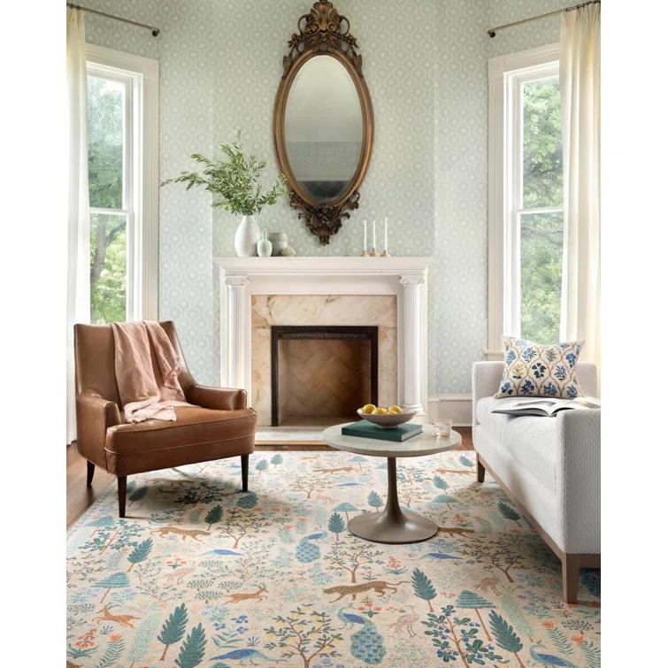 Rifle Paper Co. x Loloi Menagerie MEN-02 Forest Cream Rug