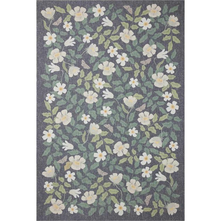 Rifle Paper Co. x Loloi Cotswolds COT-02 Primrose Charcoal Rug
