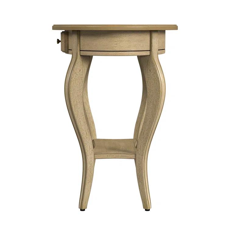 Butler Specialty Jeanette Oval Antique Beige Wood Accent Table