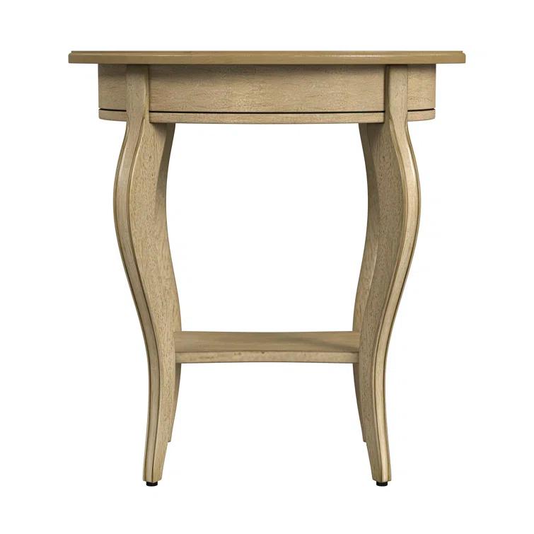 Butler Specialty Jeanette Oval Antique Beige Wood Accent Table