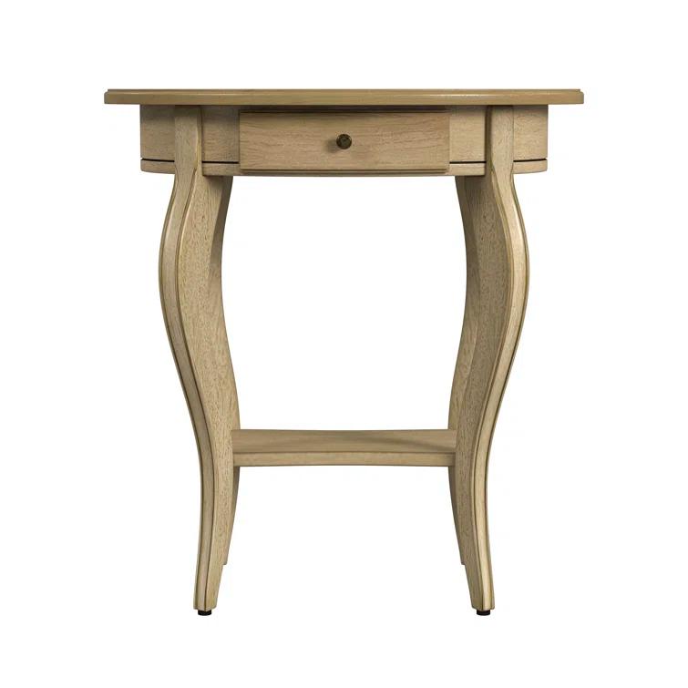 Butler Specialty Jeanette Oval Antique Beige Wood Accent Table