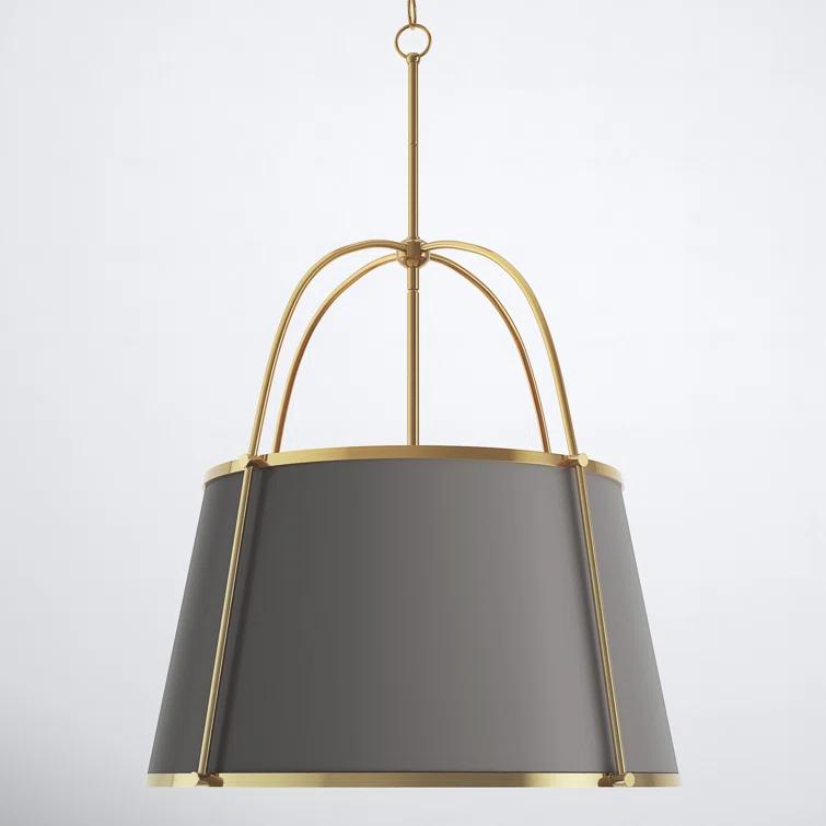Moxie 4 Light Metal Dimmable Drum Chandelier