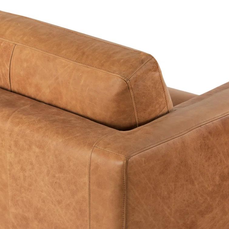 Napa 72'' Full-Grain Genuine Italian Leather Sofa