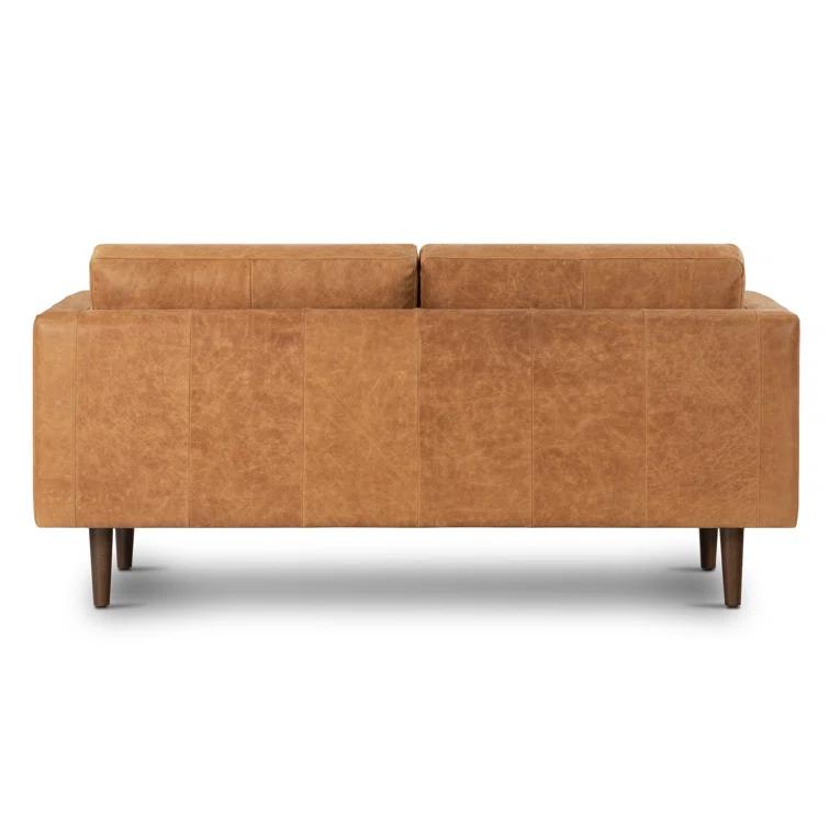 Napa 72'' Full-Grain Genuine Italian Leather Sofa