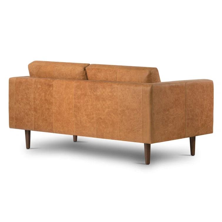Napa 72'' Full-Grain Genuine Italian Leather Sofa