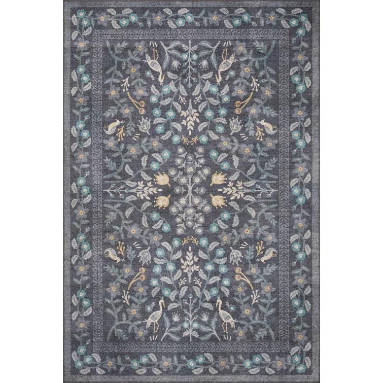 Rifle Paper Co. x Loloi Maison Nightingale Black Rug