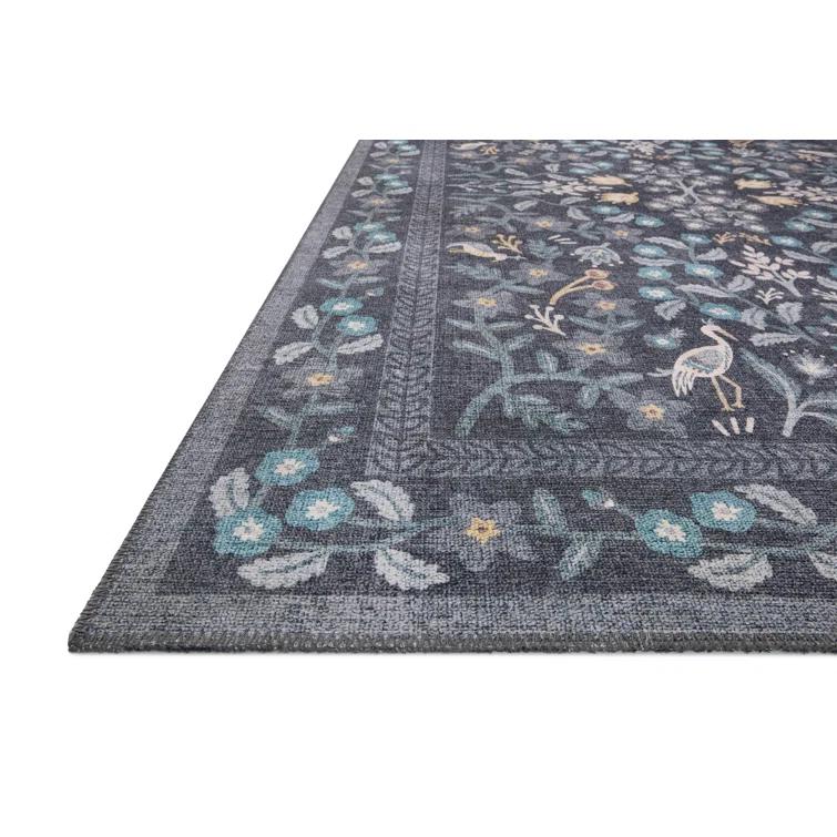 Rifle Paper Co. x Loloi Maison Nightingale Black Rug