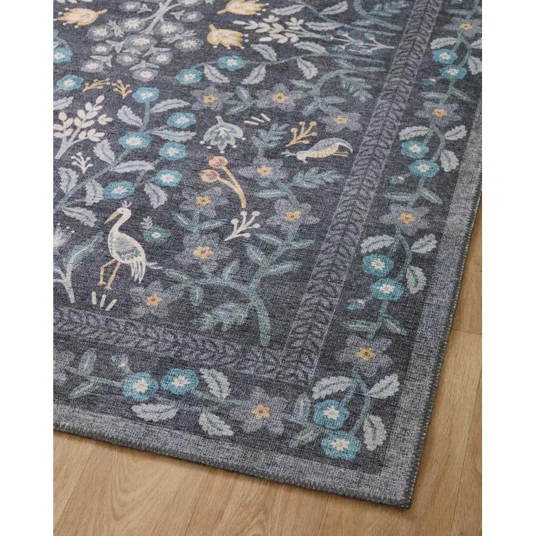 Rifle Paper Co. x Loloi Maison Nightingale Black Rug