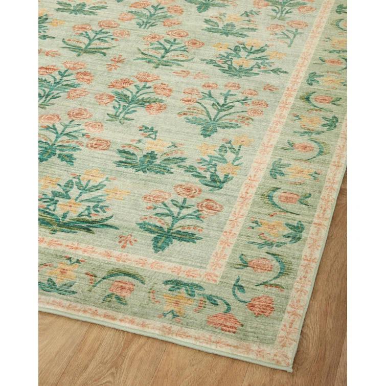 Rifle Paper Co. x Loloi Eden Mughal Rose Blush Rug feat. CloudPile