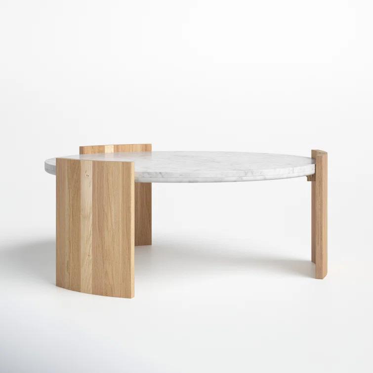 Whilem Round Coffee Table - White