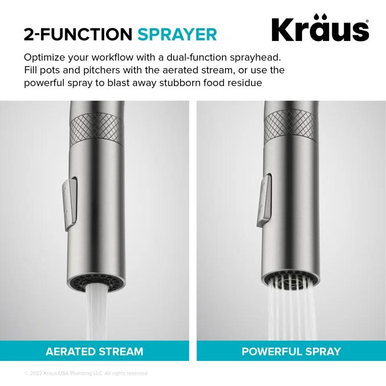 Kraus Oletto Single Handle High-arc Kitchen Faucet