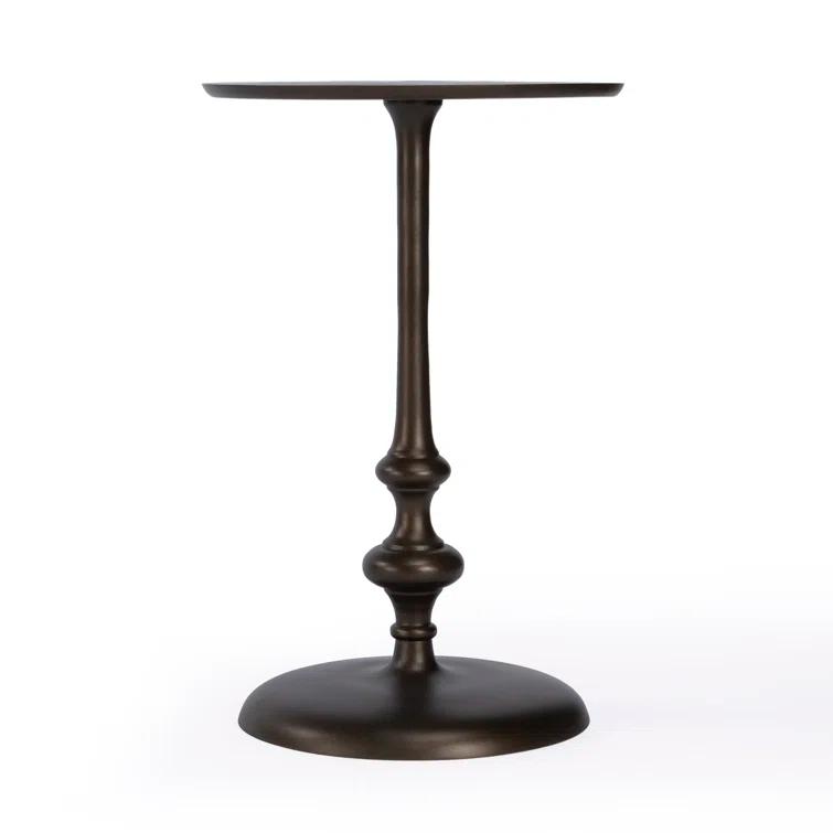 Ivanna Dark Bronze Round Metal Side Table