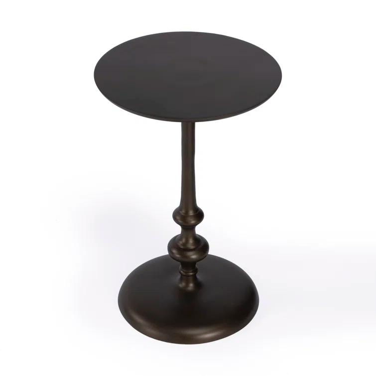 Ivanna Dark Bronze Round Metal Side Table
