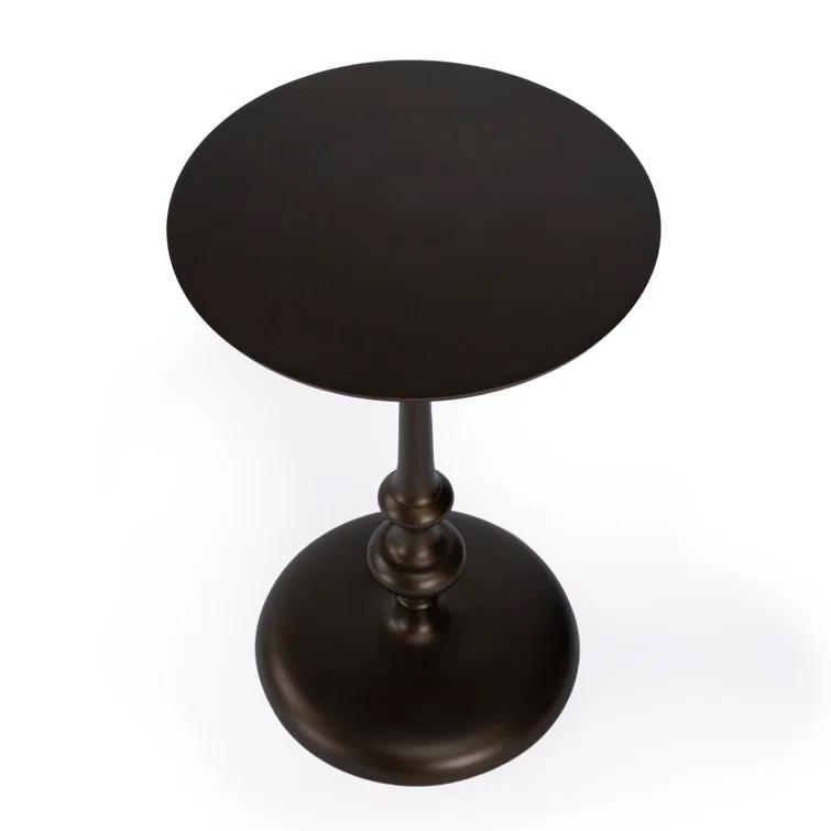 Ivanna Dark Bronze Round Metal Side Table