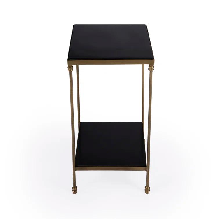 Butler Imogen Iron and Black Granite Side Table