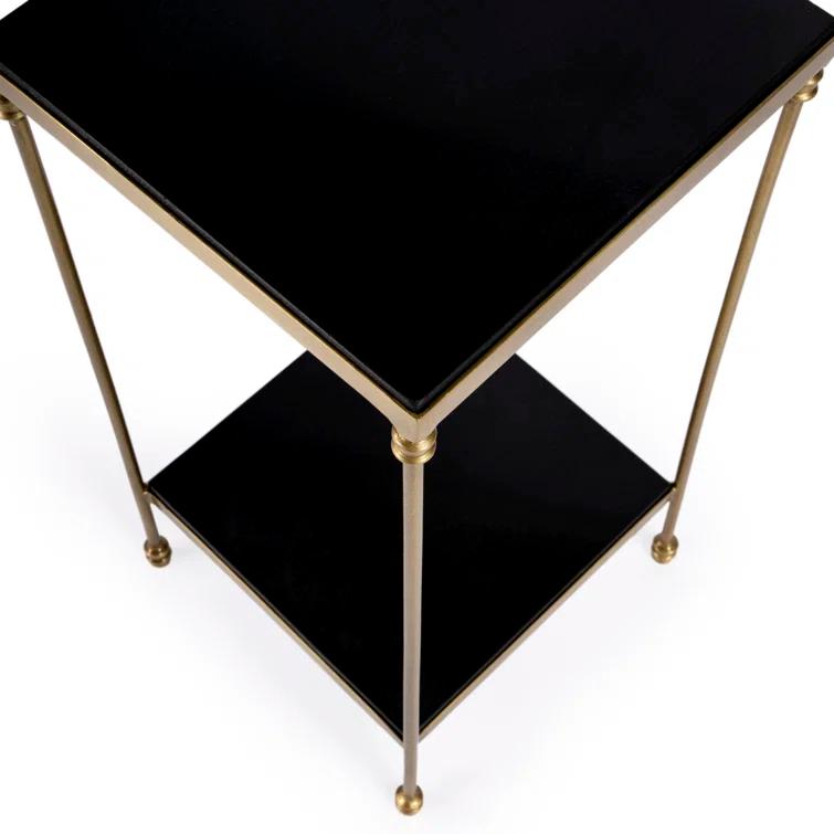 Butler Imogen Iron and Black Granite Side Table