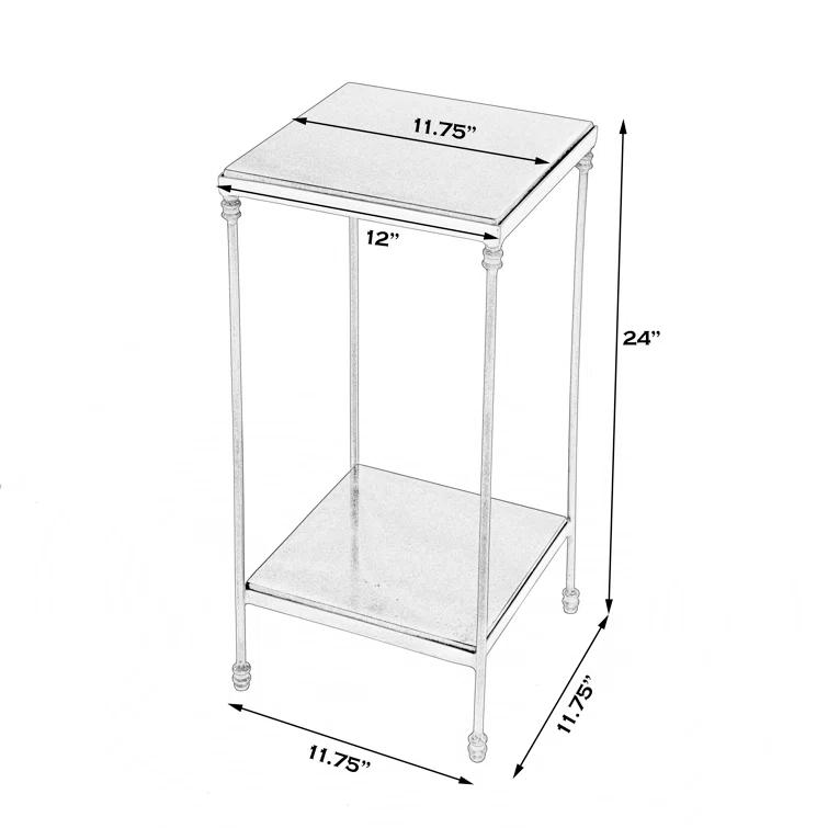 Imogen White Marble Side Table