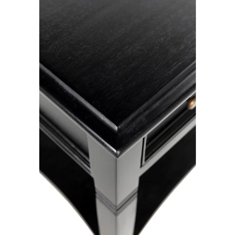 Luna 1 Drawer Nightstand - Hand Rubbed Black
