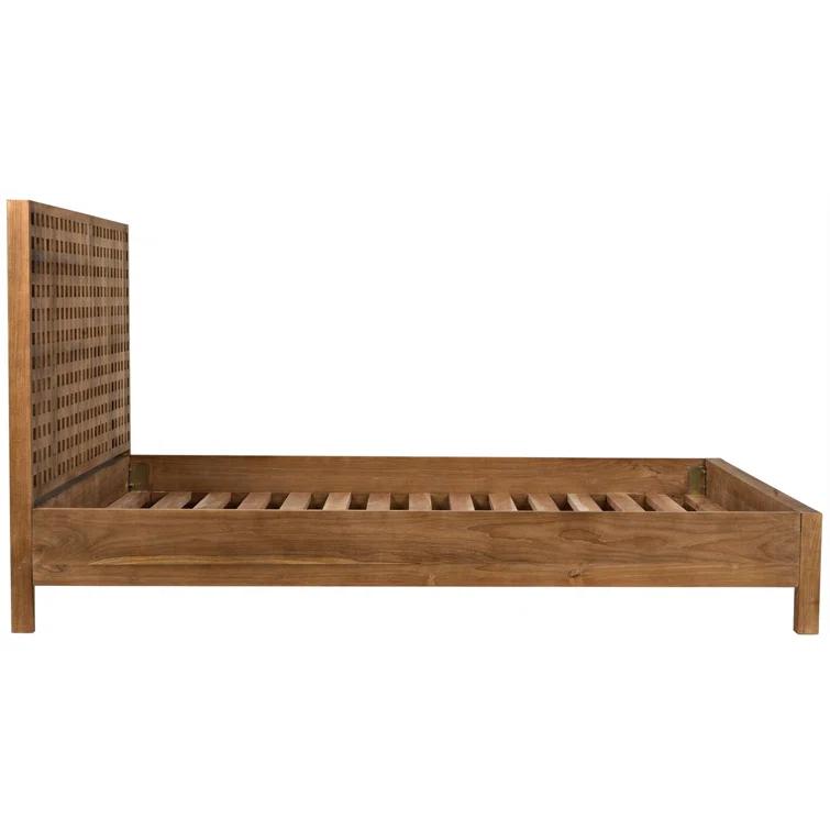 Noir Quinnton Solid Wood Slat Bed