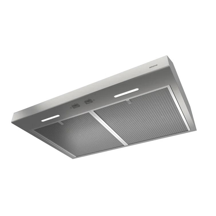 Broan NuTone 30" Stainless Steel 300 CFM Convertible Under Cabinet Range Hood with Mesh Filter