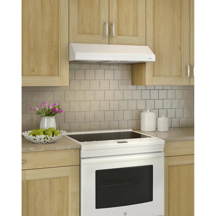 Broan NuTone 30" Stainless Steel 300 CFM Convertible Under Cabinet Range Hood with Mesh Filter