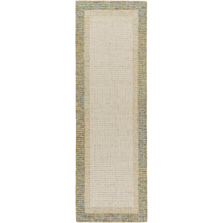 Handmade Tufted Wool Rectangular Easy Care Rug