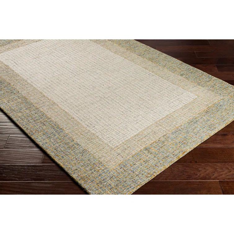 Handmade Tufted Wool Rectangular Easy Care Rug